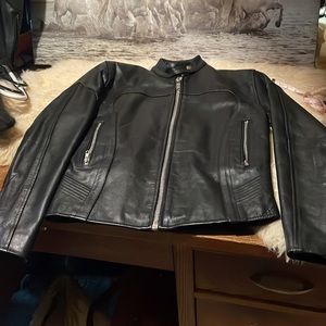 Vintage thick leather jacket
